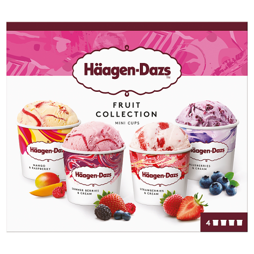 Häagen-Dazs Fruit Collection Minicup Ice Cream 4x95ml | Co-op delivery