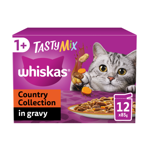 Whiskas 1+ Mixed Menu Adult Wet Cat Food Pouches in Jelly 12 x 85g - Main Image