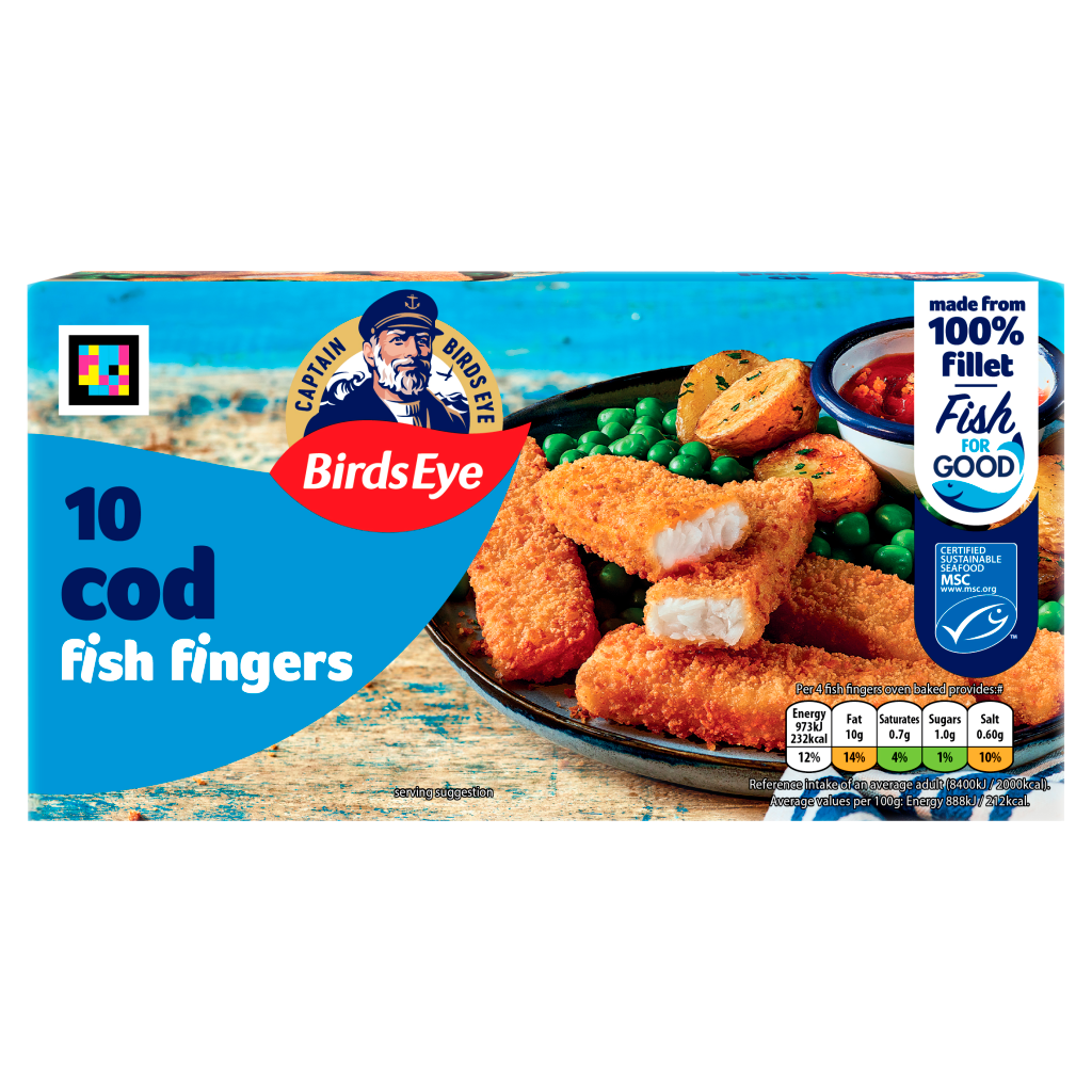 Birds Eye 10 Breaded Cod Fish Fingers 280g
