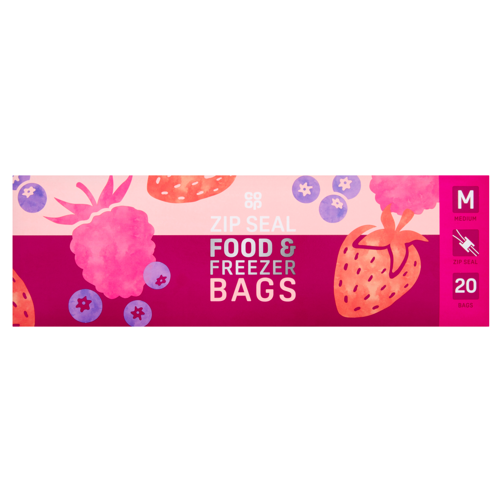 Co-op 20 Medium Zip Seal Food Freezer Bags Co-op delivery