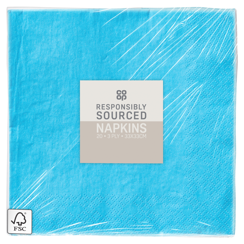 Light Blue Beverage Napkins, 20ct