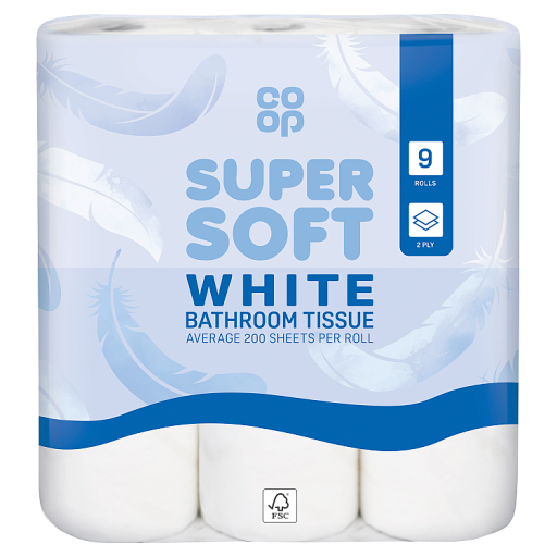 Bath Tissue Supreme Toilet Paper Co-op Super Soft White Bathroom