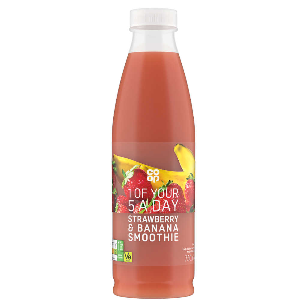 Co-op Strawberry Banana Smoothie 750ml Co-op delivery