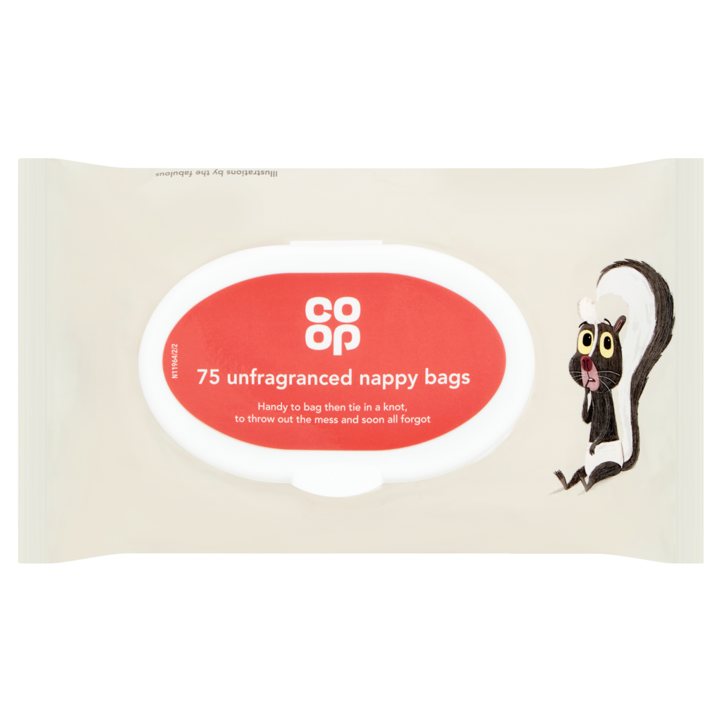 Co-op 75 Unfragranced Nappy Bags