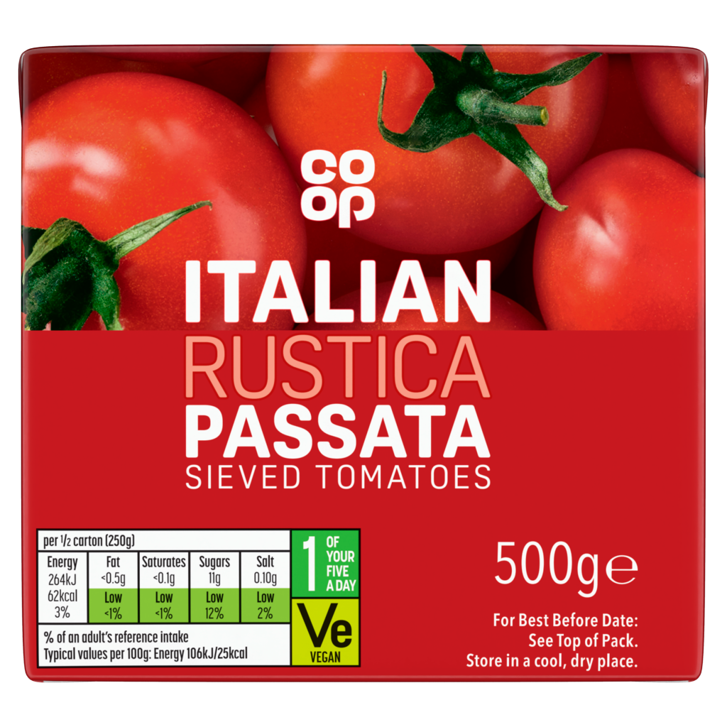 Co-op Italian Rustica Passata Sieved Tomatoes 500g | Co-op delivery