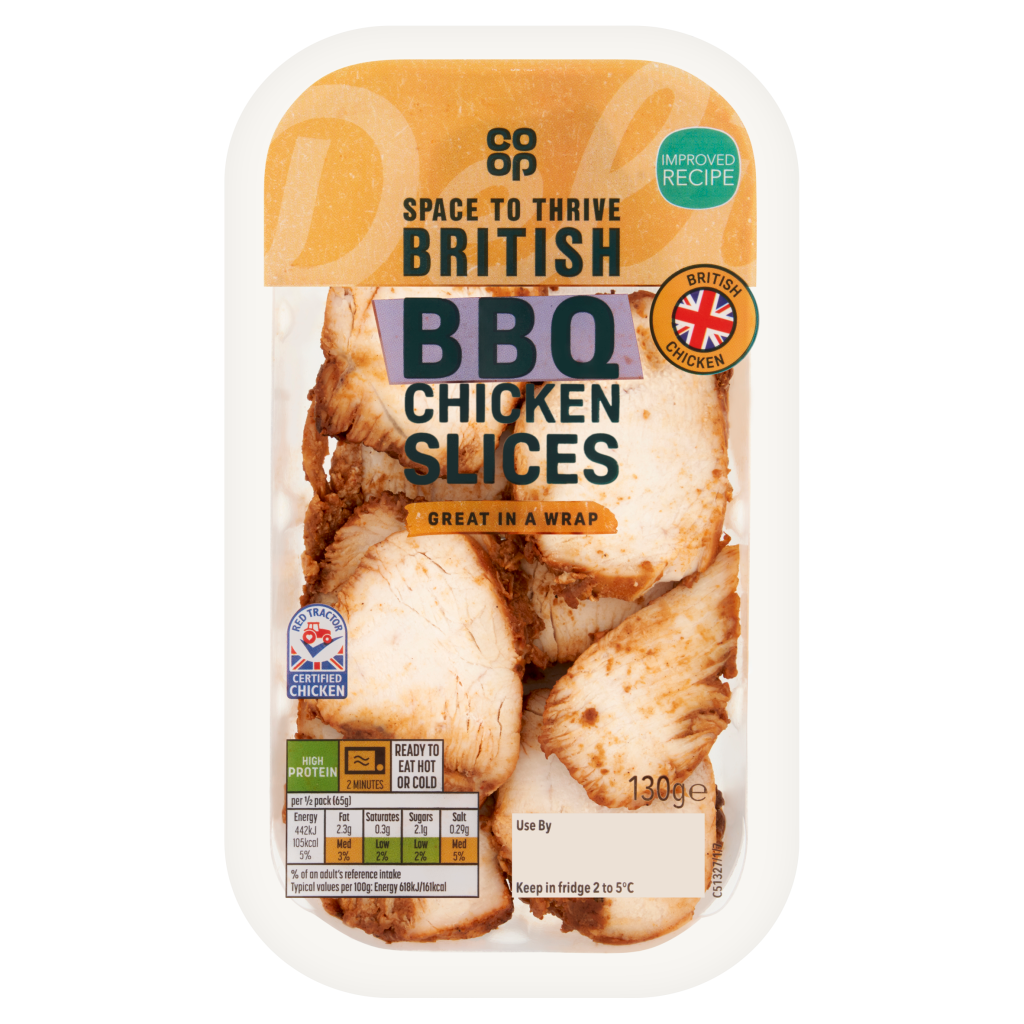 Co-op Space to Thrive British BBQ Chicken Slices 130g | Co-op delivery
