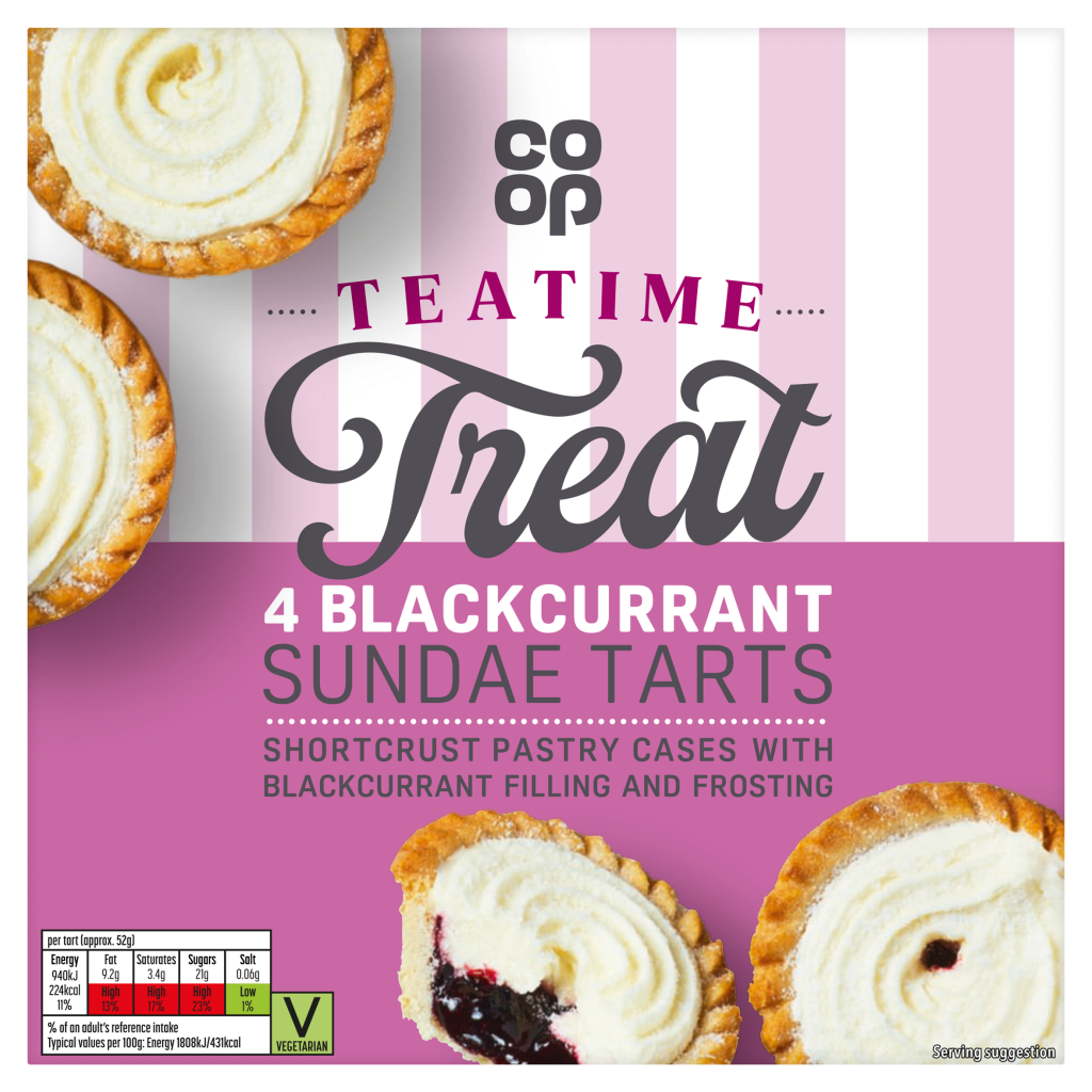 Co-op 4 Blackcurrant Sundae Tarts | Co-op delivery