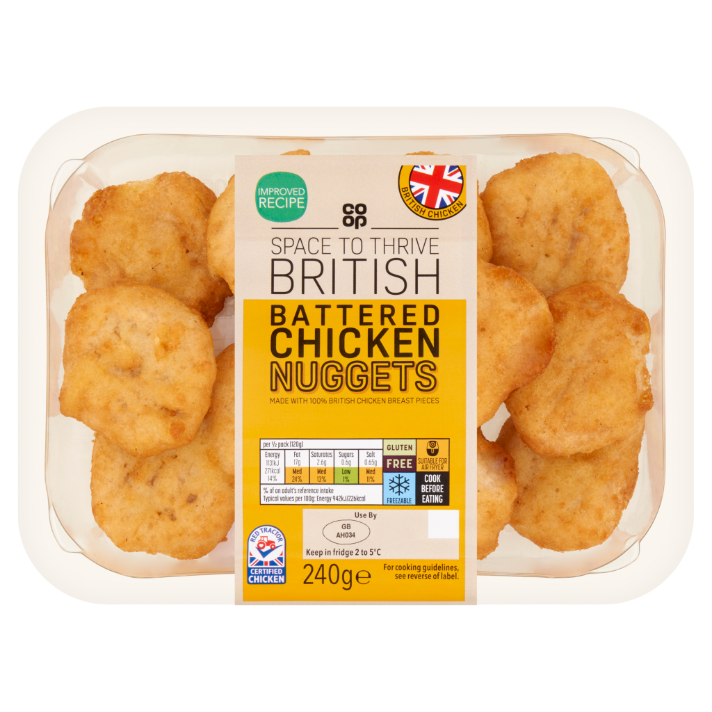 Co-op Space to Thrive British Battered Chicken Nuggets 240g | Co