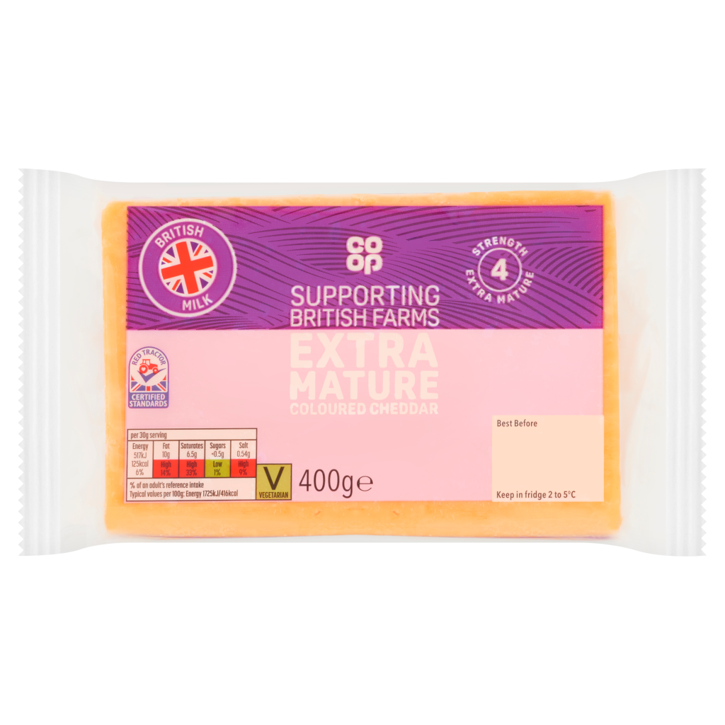 Co-op Extra Mature Coloured Cheddar 400g | Co-op delivery