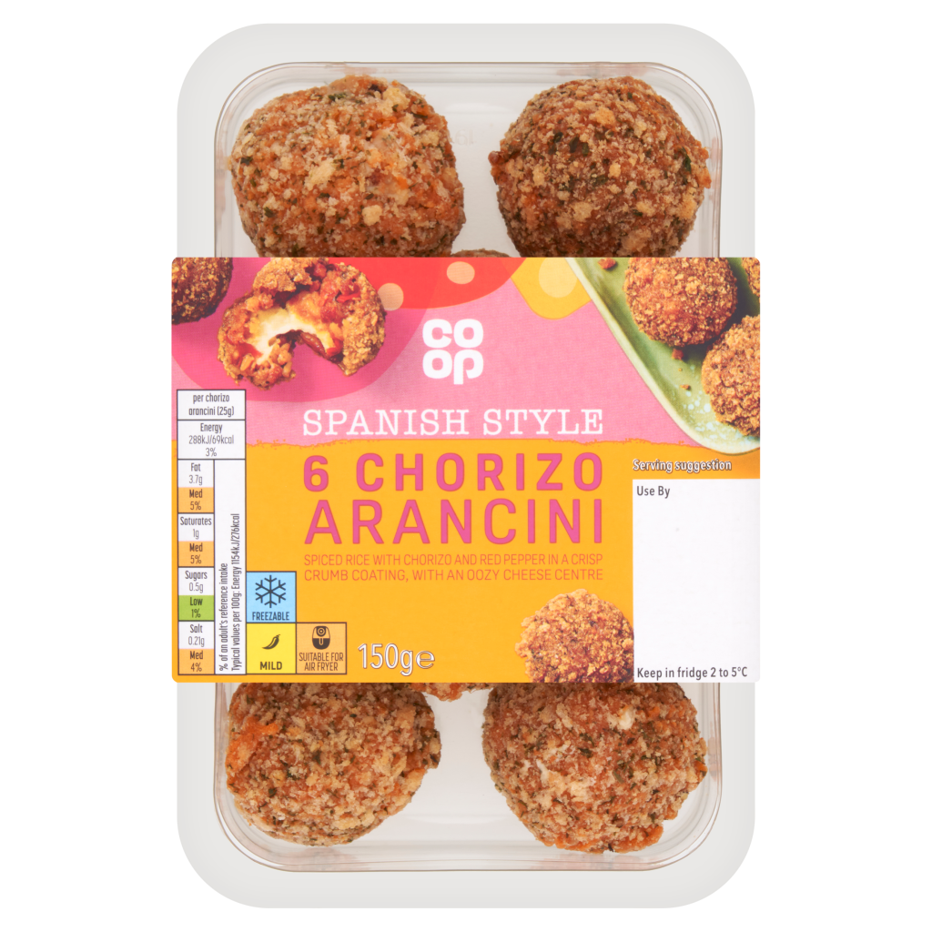 Co-op Spanish Style 6 Chorizo Arancini 150g | Co-op delivery