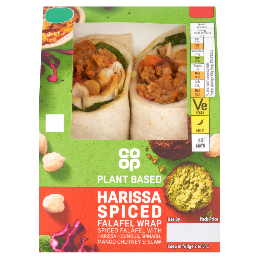 Co-op Harissa Spiced Falafel Wrap