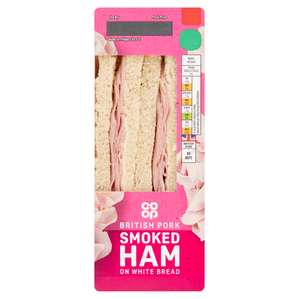 Co-op British Pork Smoked on White Bread