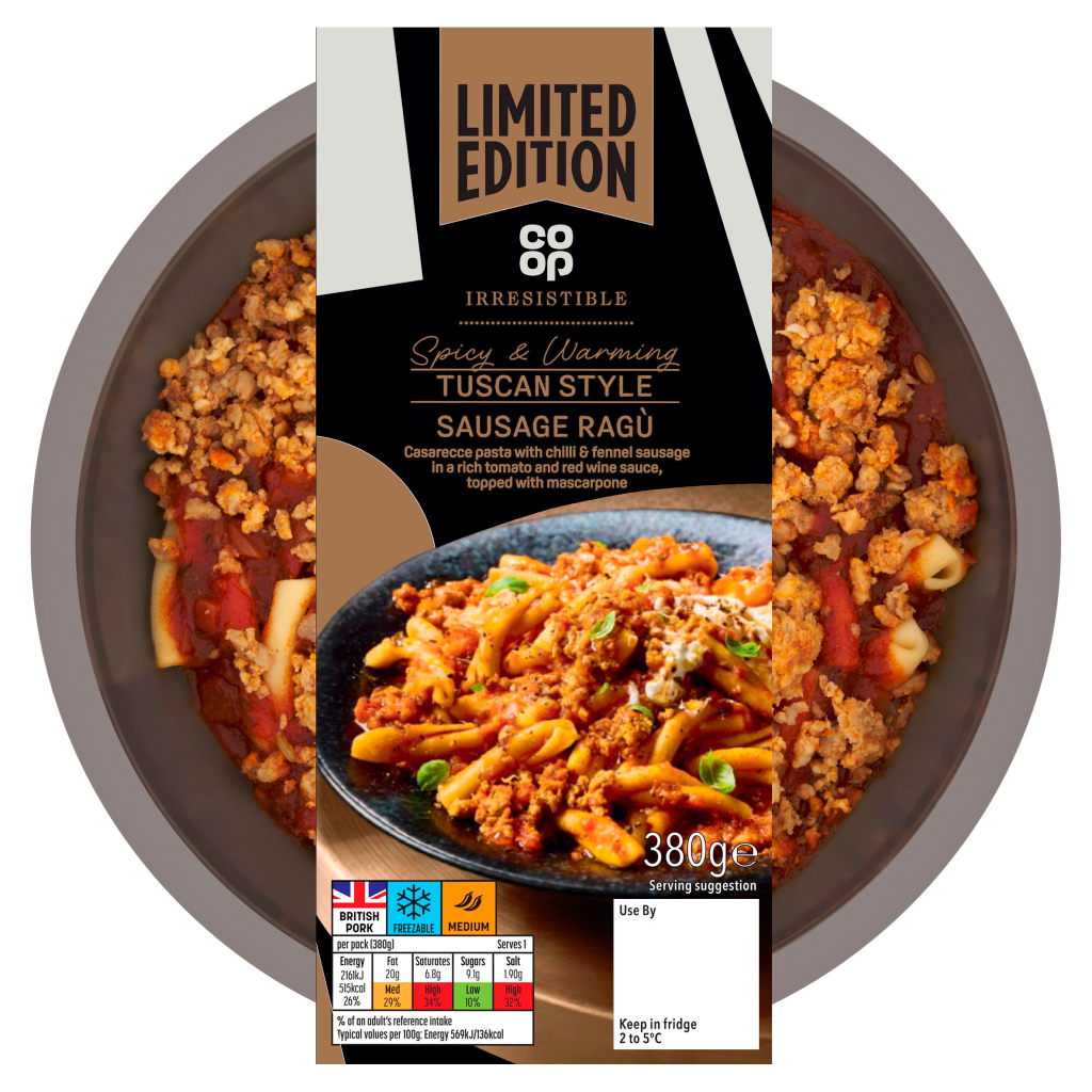 Co-op Irresistible Limited Edition Tuscan Style Sausage Ragù 380g