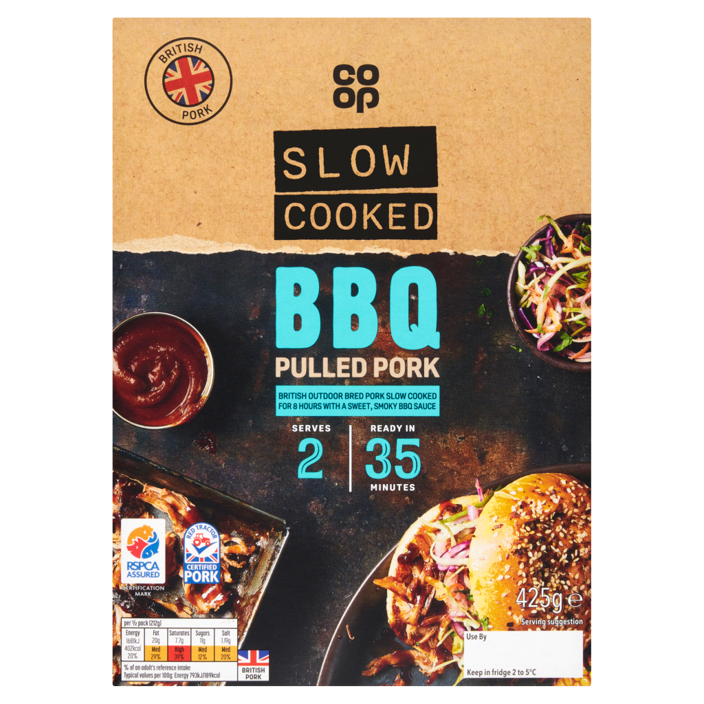 Co-op Slow Cooked BBQ Pulled Pork 425g