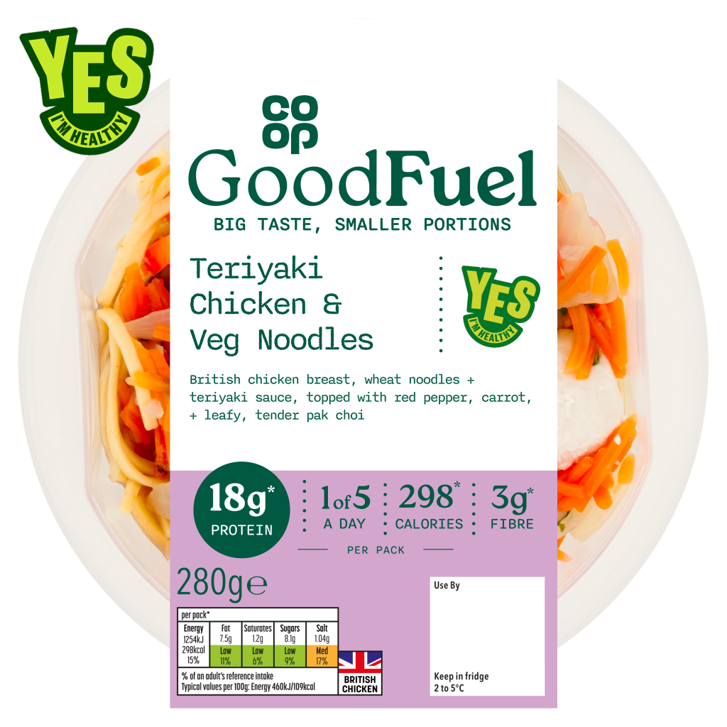 Co-op Goodfuel Teriyaki Chicken & Veg Noodles 280g | Co-op delivery