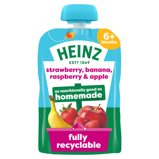 Heinz Strawberry, Banana, Raspberry Apple Baby Food Fruit