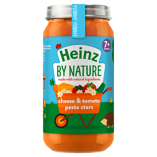 Heinz By Nature Cheese and Tomato Pasta Stars Baby Food Jar 7+