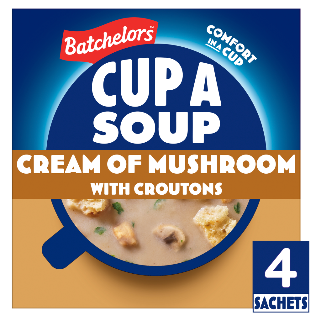 M&S Creamy Mushroom Cup Soup 10箱【まるまる様】 M&S Mushroom Cup Soup with Croutons, 4 Sachets, 22g Each, 125