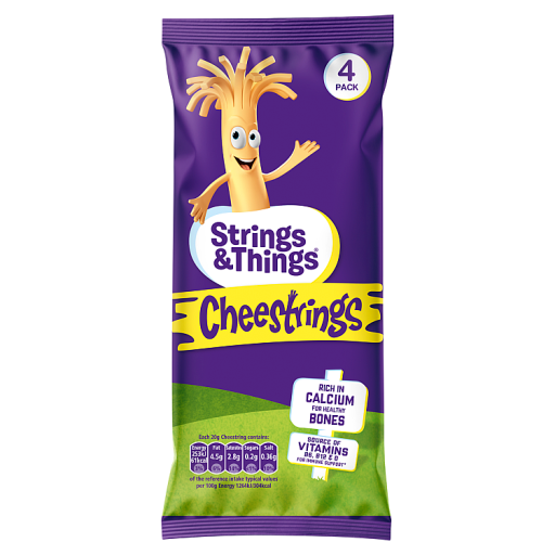 Strings & Things Twisted Cheestrings 4 x 20g (80g) | Co-op