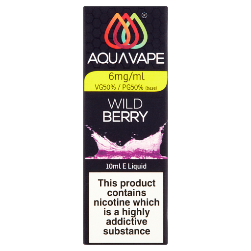Aqua Vape Wild Berry E-Liquid - 6mg 10ml