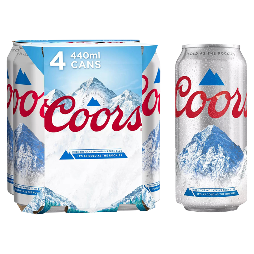 良質  Beer Lager Coors 4 delivery Co-op | Can 440ml x バーベキュー・調理用品
