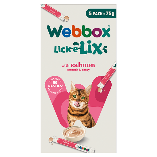 Webbox Lick-e-Lix with Salmon x 15g (75g) Co-op delivery