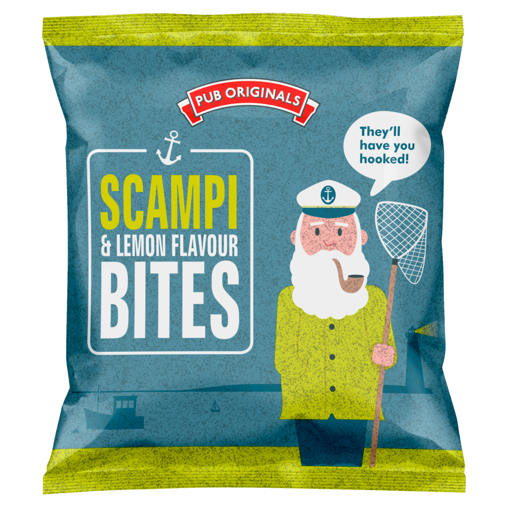 scampi and lemon crisps