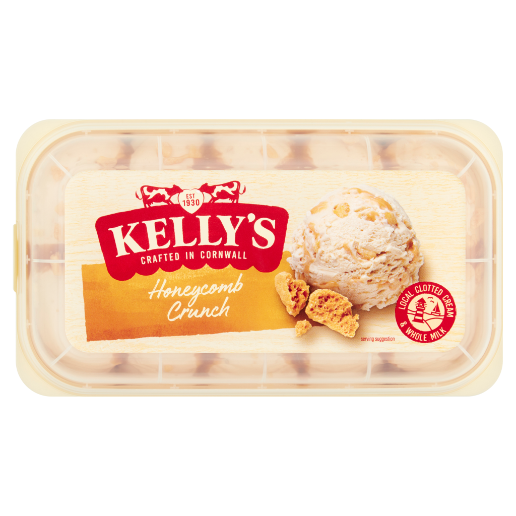 Kelly's Cornish Honeycomb Crunch Ice Cream 950ml | Co-op delivery