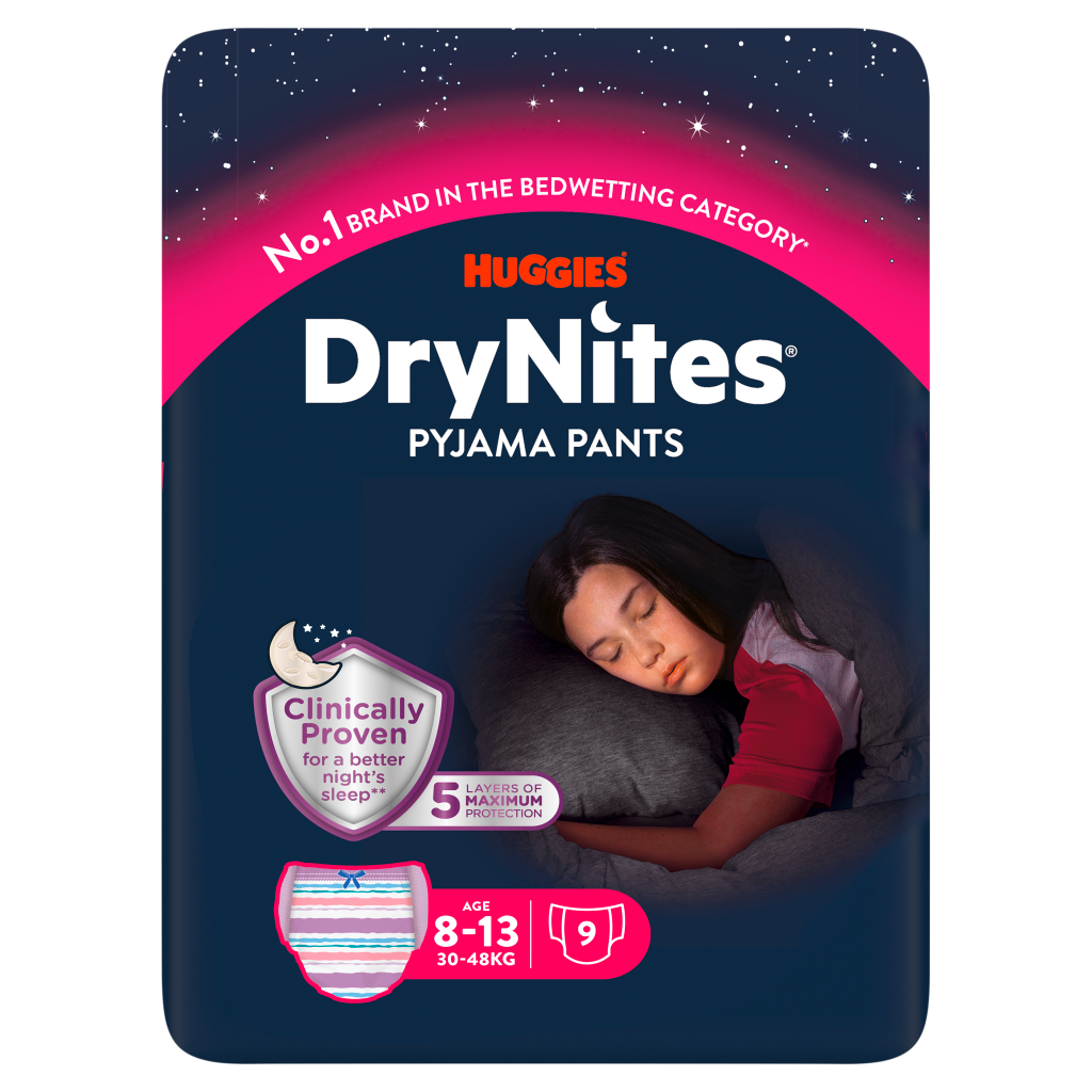 Huggies DryNites Bedwetting Pyjama Nappy Pants Girl Age 8-13