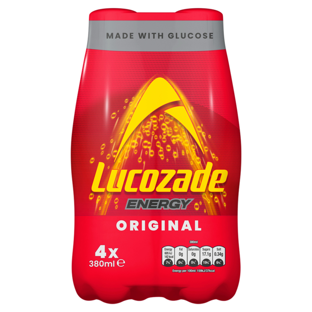 Lucozade Energy Drink Original 4x380ml | Co-op delivery