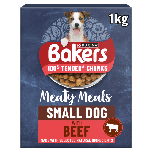 BAKERS Meaty Meals Small Dog Beef Dry Dog Food 1kg